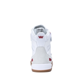 Tenis Altos Supra BREAKER Hombre Blancas/Rosas (MX-31862)